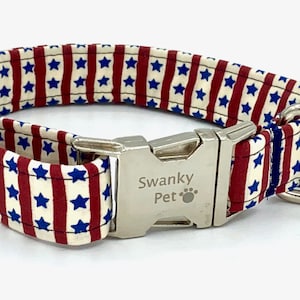 Stars and Stripes - Patriotic Dog Collar by Swanky Pet