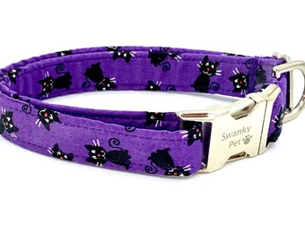 Scaredy Cat - Elegante collar para perro de Halloween