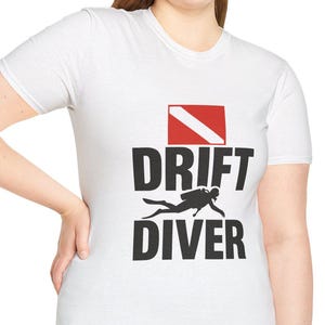 Drift Diver Unisex Softstyle T-Shirt Scuba Diving Shirt, Ocean Lover Gift, Summer Tees Underwater Adventure Apparel