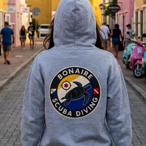 Bonaire Scuba Diving Turtle Hoodie | Island Dive Patch Design