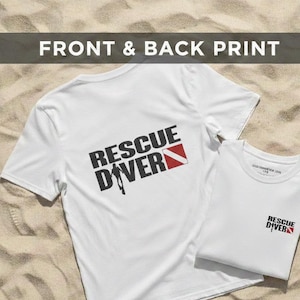 Two-Sided Rescue Diver Tee - Premium Scuba Gift for Instructors and Safety Divers
