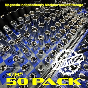 3/8" (50 Pack) ToolBlok Modular Magnetic Socket Organizer