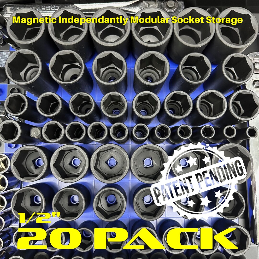 1/2" (20 Pack) Toolblok Modular Magnetic Socket Organizer - Etsy