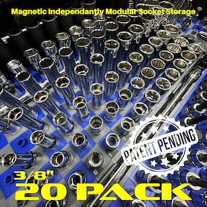 3/8" (20 Pack) ToolBlok Modular Magnetic Socket Organizer