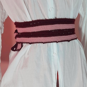 Gehaakte riem, handgemaakt, voor blouses, shirts, geborduurde shirts, damesaccessoires, als cadeau