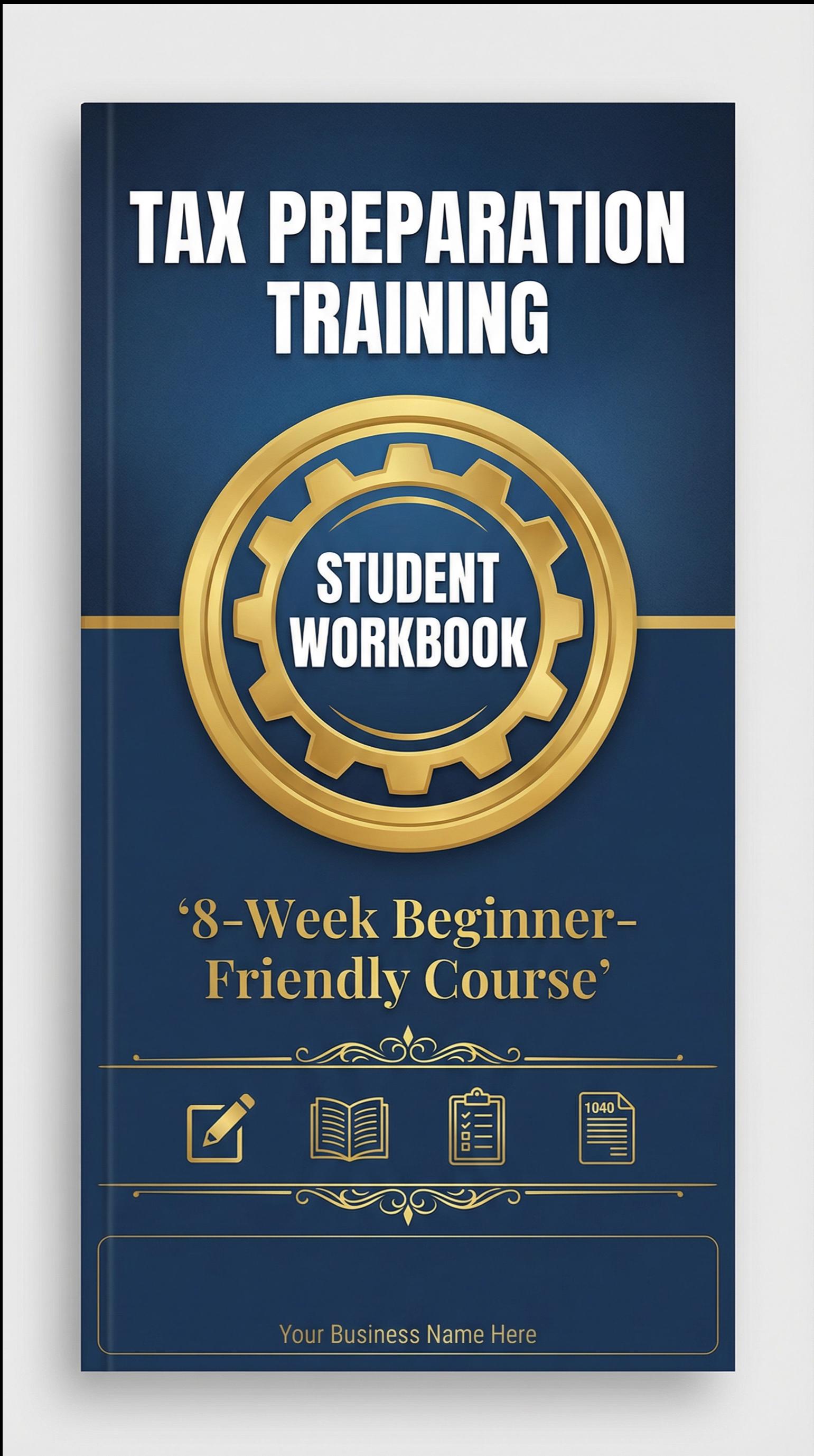 Tax Preparation Training | 8-week Beginner Course | Instructor Manual + Workbook + Answer Key - Etsy