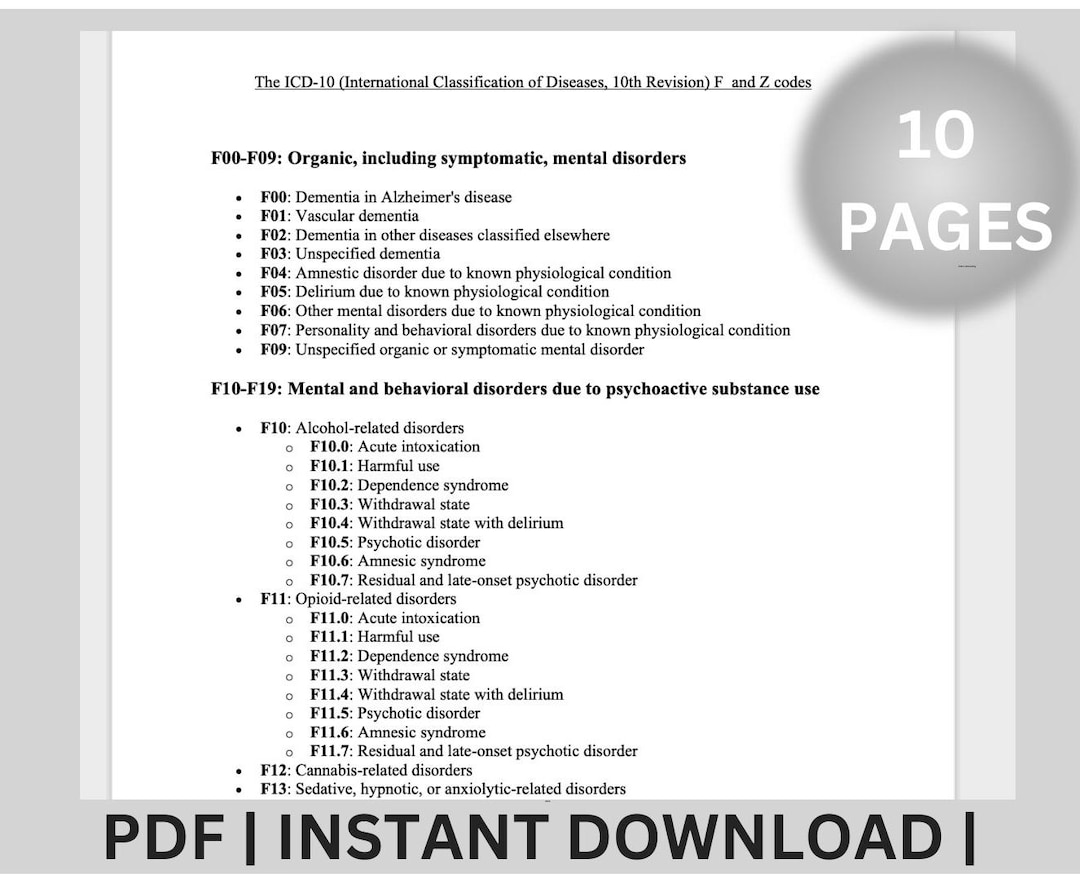 Mental Health Codes Cheat Sheet, DSM-5 Code ,CPT Codes, ICD-10 - Etsy