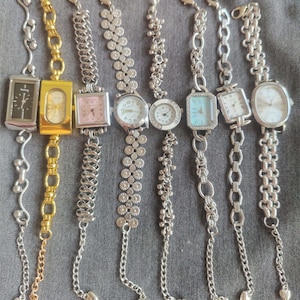 Vintage Women&#39;s Bracelet Watches – Elegant Chain & Bangle Watch – Retro Quartz Wristwatch Jewelry - Gift for Her