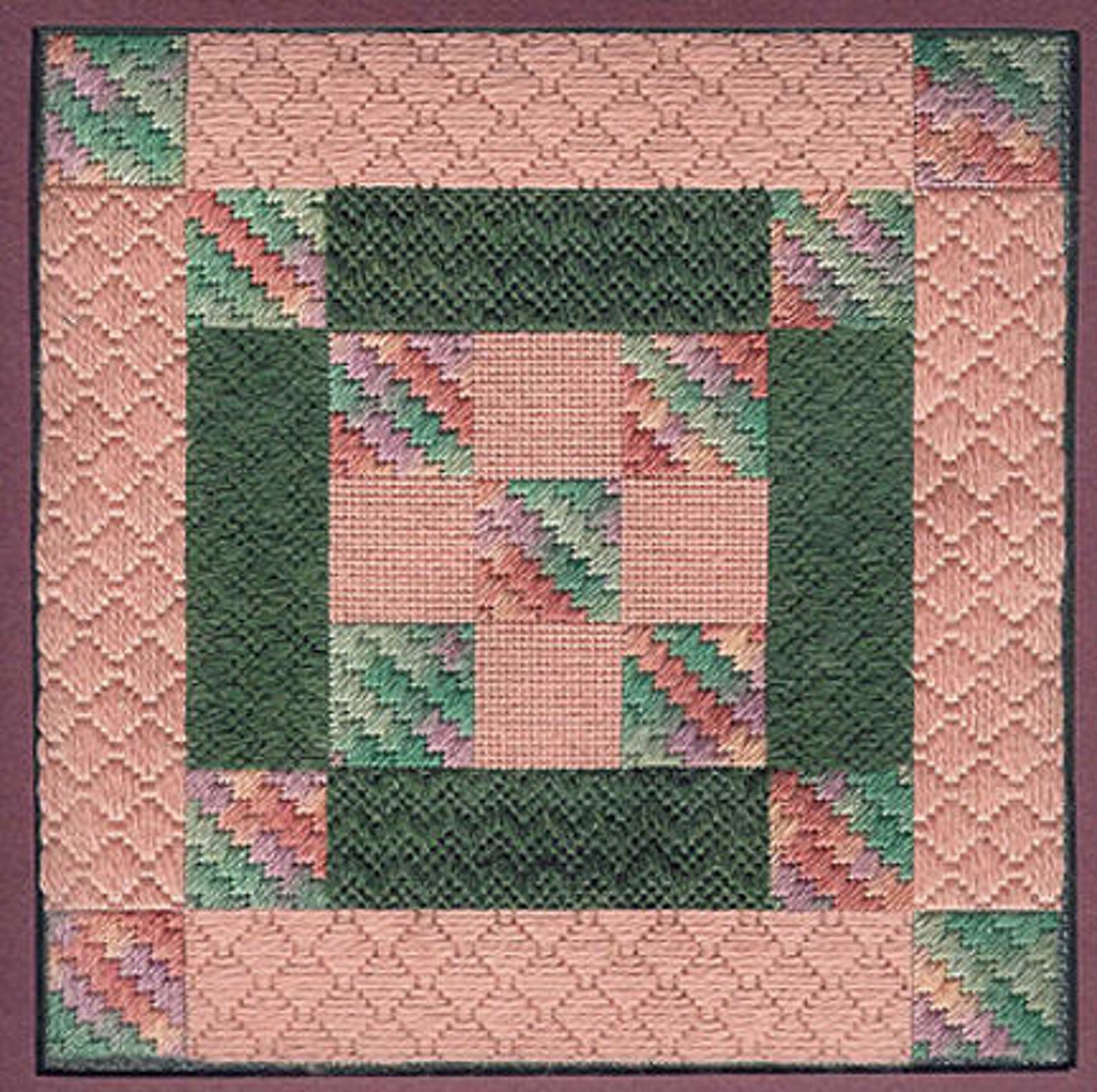 Greek Column Quilt Block Needlepoint Etsy