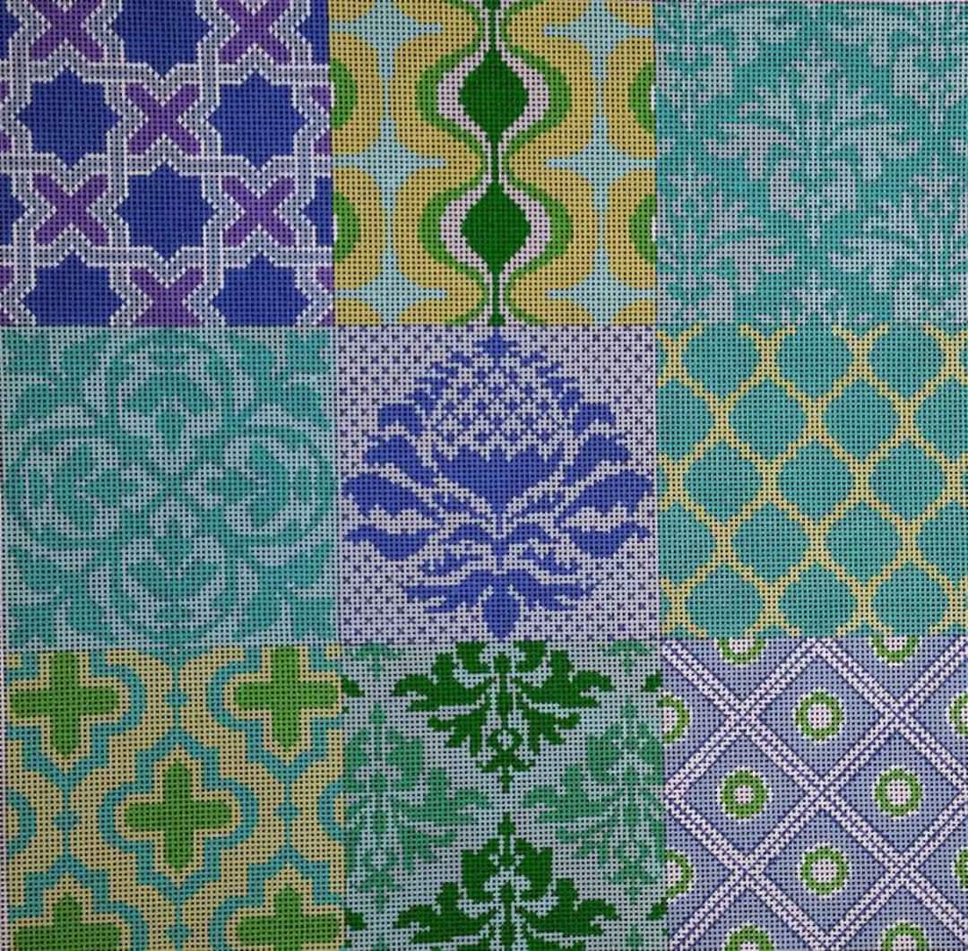 Damask Wallpaper Needlepoint Stitch Guide no CANVAS, PATTERN, or CHART