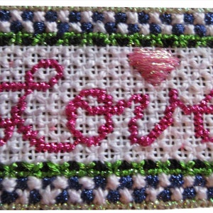 Love Tag Needlepoint Stitch Guide (PDF only, no canvas/patterns/instruction included)