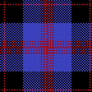 Angus Tartan Charted for Needlepoint or Cross Stitch (PDF only)