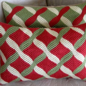 Crossing Ribbons Bargello Pillow