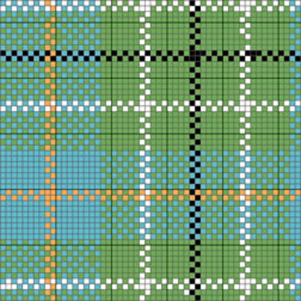 Duncan Tartan Charted for Needlepoint or Cross Stitch