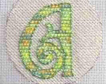 Bold Initial Ornament for Needlepoint
