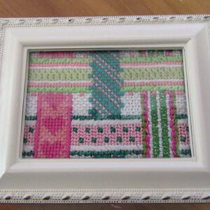 Woven Ribbons Needlepoint Stitch Guide (PDF only, no canvas, chart, or pattern included)