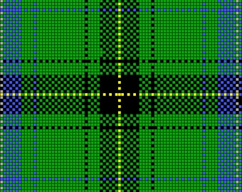 Henderson Tartan Charted for Needlepoint or Cross Stitch (PDF Instructions only)