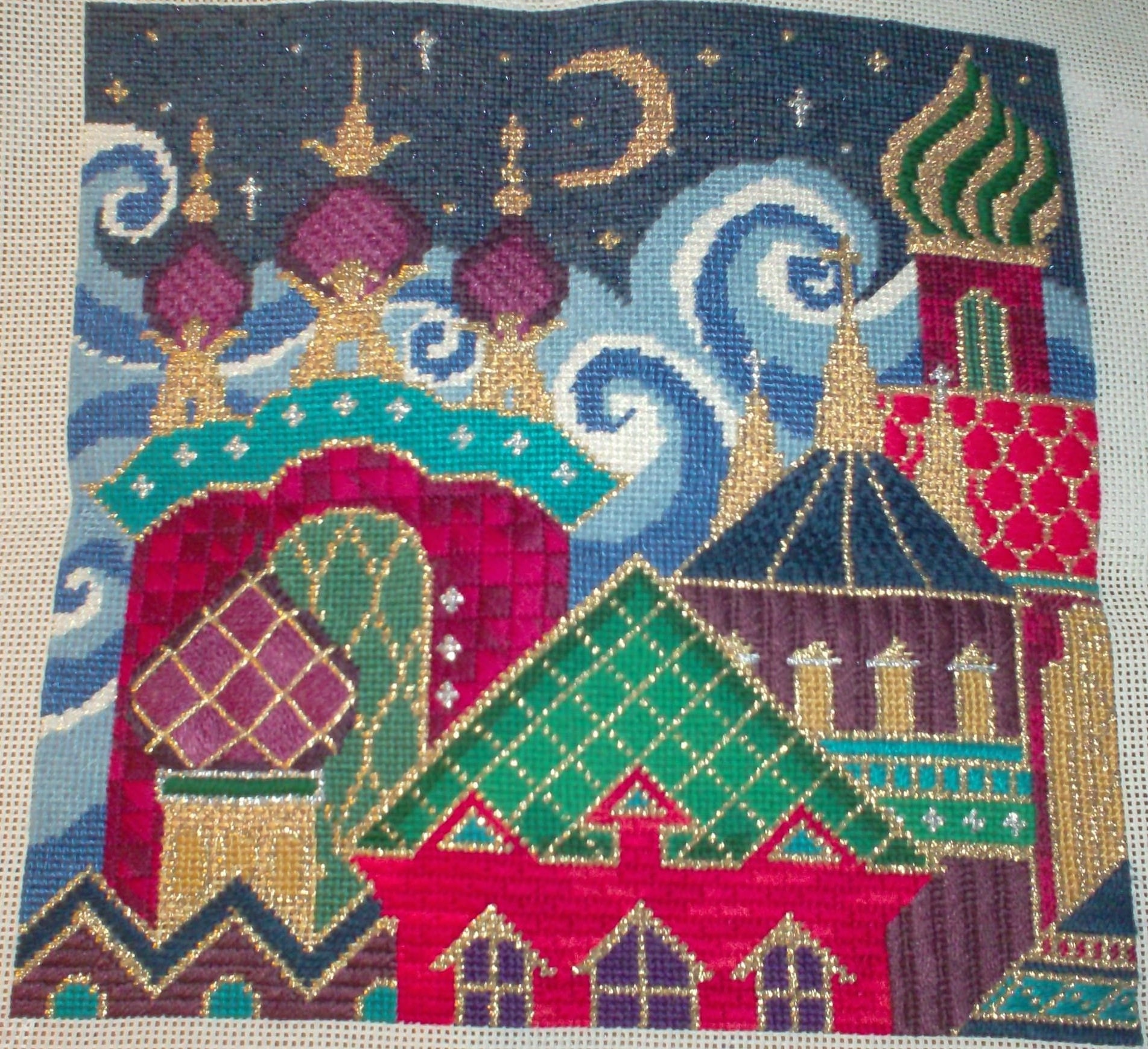 Russian Village Needlepoint Stitch Guide PDF Only No Canvas Etsy