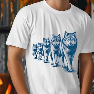 Wolf Shirt, Wolf Lover Shirt, Wolf Moon Shirt, Wolf Mountains Shirt, Camper Shirt, Wolf Camping Shirt, Wolf Nature Shirt, Nature Camping