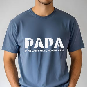 Koszulka Comfort Colors Funny Papa Birthday Shirt, koszulka Fixer of Things, koszulka Papa Tools, koszulka Papa, koszulka Papa can fix it tool box, koszulka na Dzień Ojca