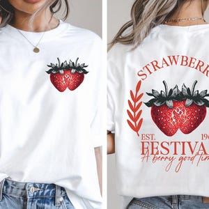 Erdbeer Festival 1968 Shirt, Beere gute Zeiten Shirt, benutzerdefinierte Name Erdbeer-Liebhaber-Shirt, Retro Erdbeere Shirt, trendiges Erdbeer-T-Shirt
