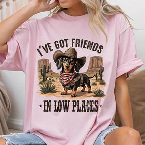 I&#39;ve Got Friends In Low Places Shirt, Gift Sausage Dachshund Shirt, Funny Gift Shirt, Dachshund Shirt, Animal Lover Shirt, Gift for Friend
