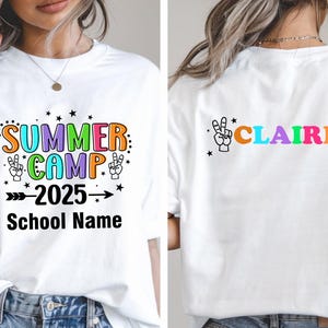 Custom Summer Camp 2025 Shirt, Summer School Crew Shirts, Summer Vacation, Family Camping Shirt, Camping Crew Shirt, Custom Name Camp Shirt