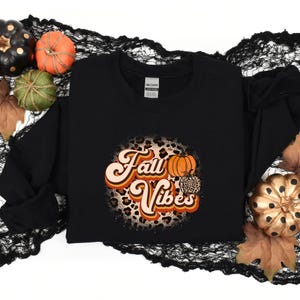 Fall Vibes Leopard Retro Shirt, Fall Shirt, Thanksgiving Shirt,Hello Pumpkin,Fall Vibes,Thankful Grateful Blessed Shirt, Thanksgiving Shirts