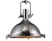 Classic Large Nautical Chrome Pendant Light Lighting - Polished - 18 quot
