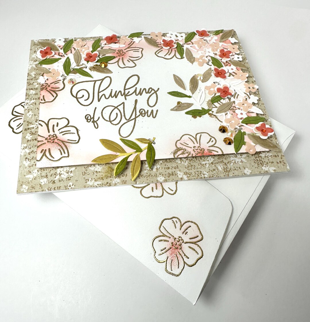 Handcrafted Greeting Card, Thinking of You, Floral, Mother, Friend - Etsy