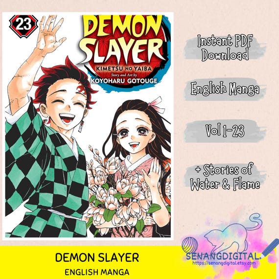 Demon Slayer Vol 1-23 + Stories of Water and Flames English E