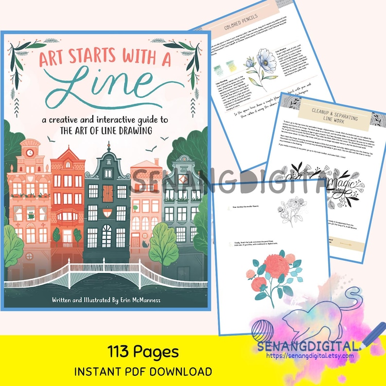 Line Drawing Art Guide: Creative Tutorial Book (PDF Download) image 1
