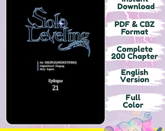 Webtoon Complete 200 Chapter Solo Leveling| Full Color PDF & CBZ | Digital Download