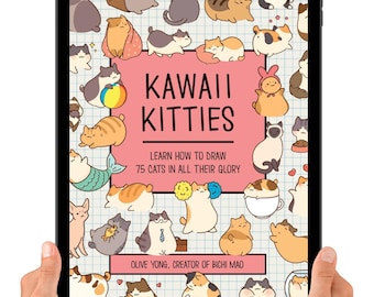 Kawaii Kitties: Learn How to Draw 75 Cats (PDF Download)