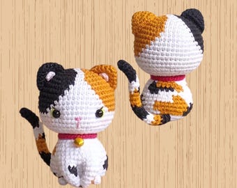 Kitten Crochet Pattern- Minnie the Calico Kitten - Cute Cat | Kitty Amigurumi Tutorial | Instant PDF Download | Intermediate crochet level