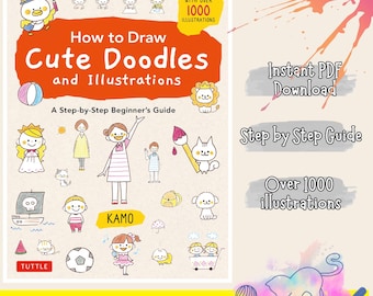 How to Draw Cute Doodles and Illustrations | Step by Step Beginner Guide | Instant PDF Download