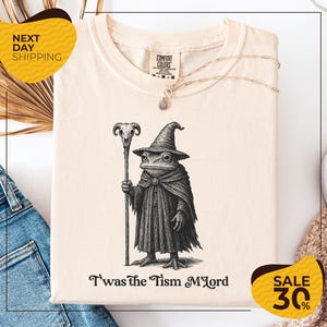 Comfort Colors® T'was The 'Tism M'lord Shirt | Funny Frog Wizard Meme | Neurodiversity Shirt | Autism Warrior | Audhd Diagnosis | Weirdcore