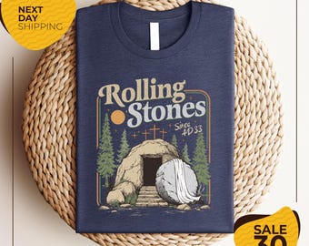 Rolling Stones Shirt | Easter Clothes | Jesus Apparel | Catholic Shirt For Kids | Gift For Christian Woman | Faith-Based Tee