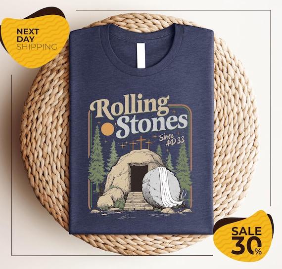 Rolling Stones Shirt | Easter Clothes | Jesus Apparel | Catholic Shirt For Kids | Gift For Christian Woman | Faith-Based Tee