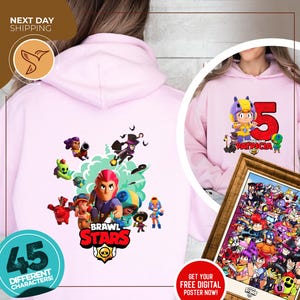 Brawl Stars Sweatshirt | Brawl Stars Matching Birthday Hoodie | Birthday Sweater | Birthday Hoodie | Custom Birthday Sweatshirt