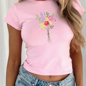 y2k baby tee, coquette baby tee, cute baby tee, womens graphic baby tee, 90s baby tee shirt 2000s fitted T-shirt, cute baby tee womens