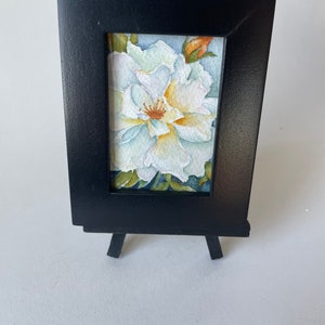 Gerahmte Aquarell Kunst Karte Original Blumenkunst Kleinformat Kunst Original Kunst Aquarell Künstler Sammelkarte Miniatur Kunst