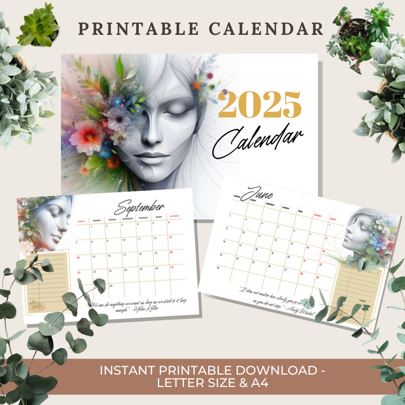 Printable Calendar 2025 Stay Organized With Style Instant Download