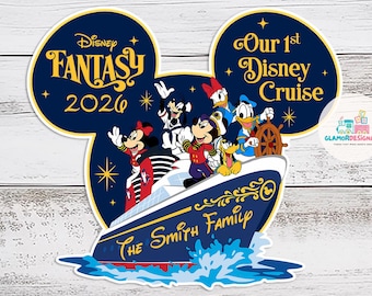 Our 1st Disney Cruise Ship Family Magnet Personalized 1st Cruise Magnet for Cruise Ship Magnet Cruise Door Magnet Disney wish magnet