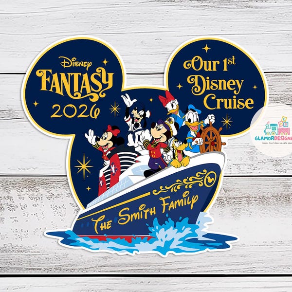 Our 1st Disney Cruise Ship Family Magnet Personalized 1st Cruise Magnet for Cruise Ship Magnet Cruise Door Magnet Disney wish magnet