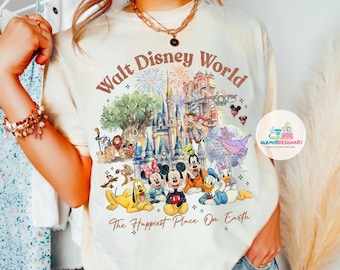 Walt  World Shirt, Retro  Tee, Mickey And Friends Epcot, Magic Kingdom Tee, Epcot 1982 Tee,  Vacation Family Shirt