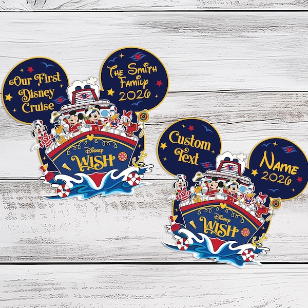 Our 1st Disney Cruise Ship Family Magnet Personalized 1st Cruise Magnet for Cruise Ship Magnet Cruise Door Magnet Disney wish magnet