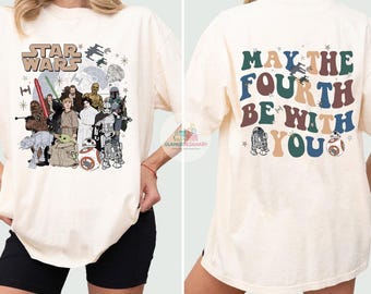 Vintage  Star Wars Shirt, Galaxy's Edge May the Force be with you Est 1977, WDW  Family Trip 2024, Star Wars Birthday Trip
