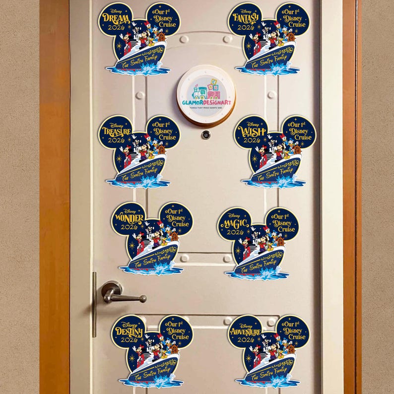 Our 1st Cruise Ship Family Magnet Personalized 1st Cruise Magnet for Cruise Ship Magnet Cruise Door Magnet wish magnet image 3