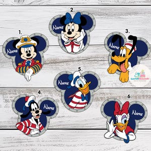 All Disney characters Cruise magnet, Mickey & friends Toy Story Princess Stitch Disney cruise line magnet, Family Cruise door magnet
